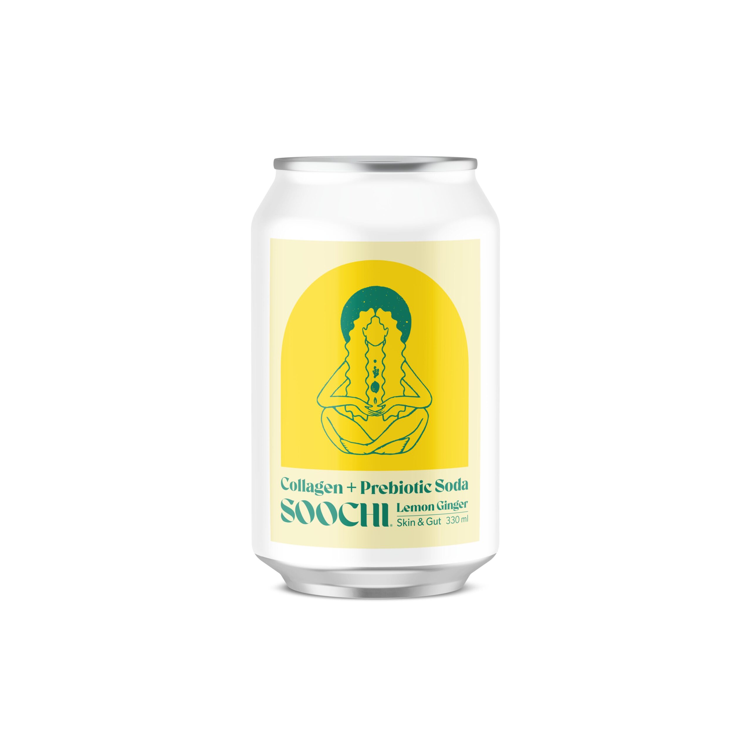 Soochi Drinks - Collagen + Prebiotic Soda- Lemon Ginger